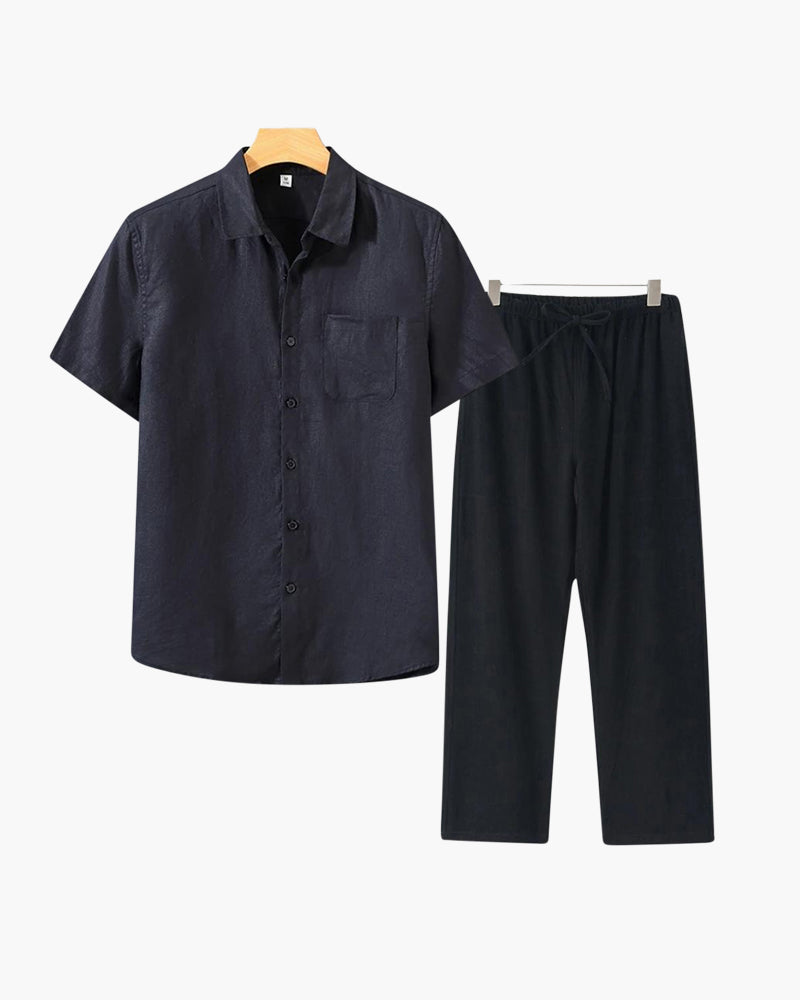 Palermo – Conjunto de Lino Premium (2 piezas, Manga Corta)