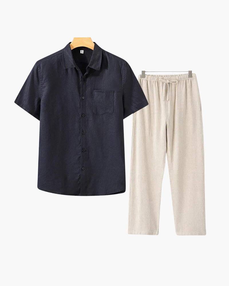 Palermo – Conjunto de Lino Premium (2 piezas, Manga Corta)