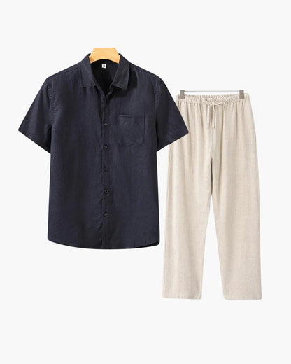 Palermo – Conjunto de Lino Premium (2 piezas, Manga Corta)