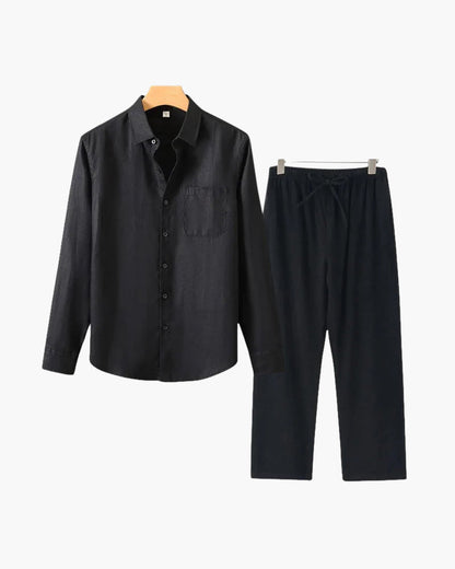 St. Tropez – Conjunto de Lino Premium (2 piezas, Manga Larga)