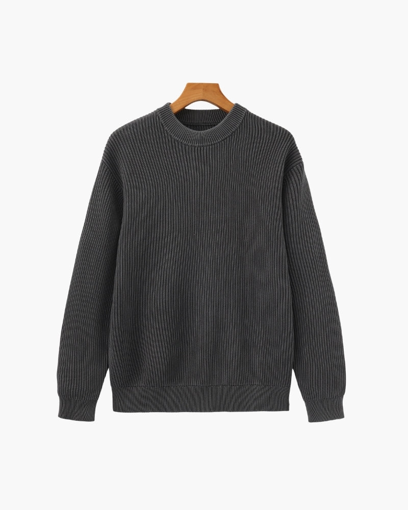 Edinburgh – Jersey de Punto Acanalado Grueso (Cuello Redondo)