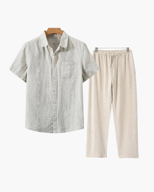 Palermo – Conjunto de Lino Premium (2 piezas, Manga Corta)