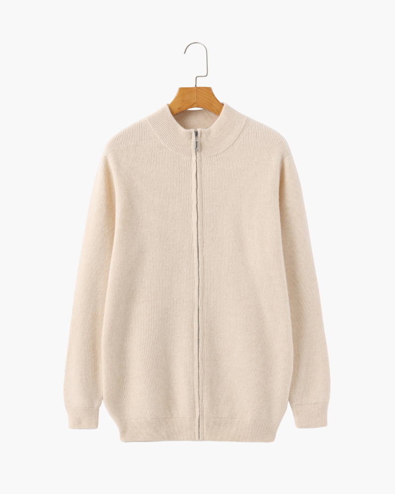 Sylt – Chaqueta de Punto 100% Cachemira (Con Cremallera)
