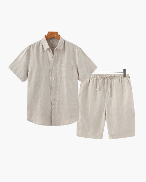 Riviera II – Conjunto de Lino Premium (Camisa y Bermudas)