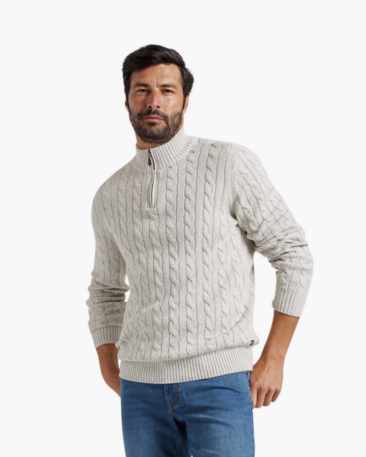 Verbier – Jersey Premium de Punto de Ochos (Media Cremallera)