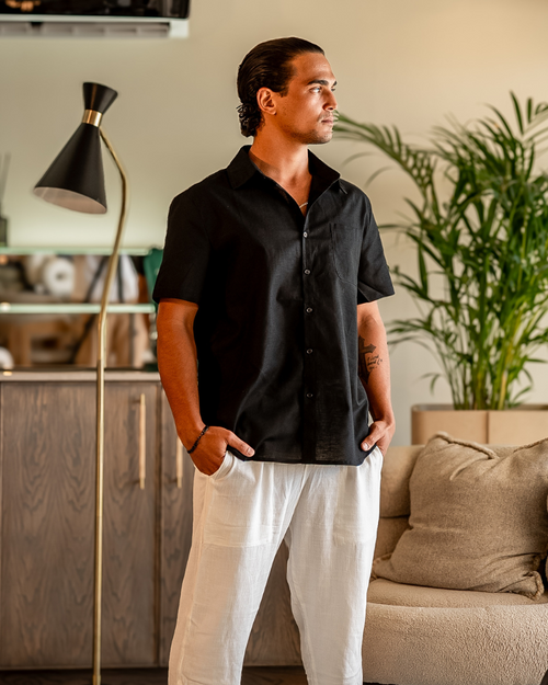 Capetown – Camisa de Lino Premium (Manga Corta)