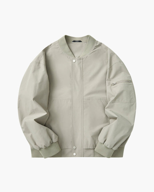Stockholm – Chaqueta Bomber Minimalista (Sin Cuello)