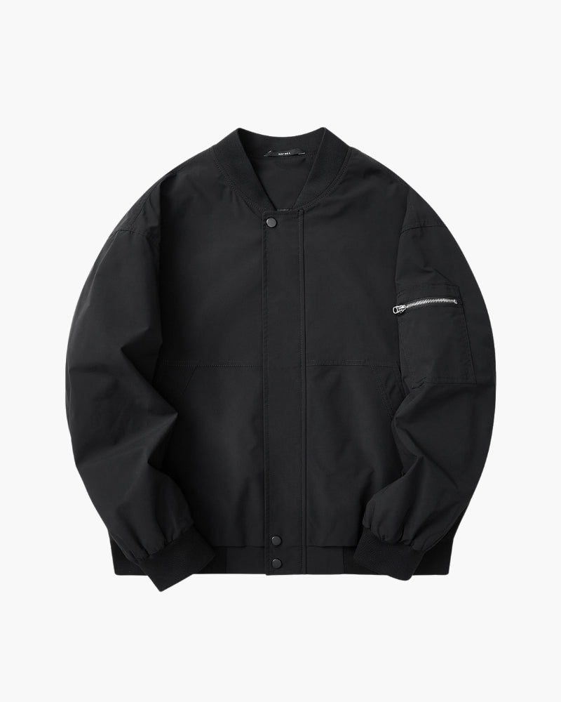 Stockholm – Chaqueta Bomber Minimalista (Sin Cuello)