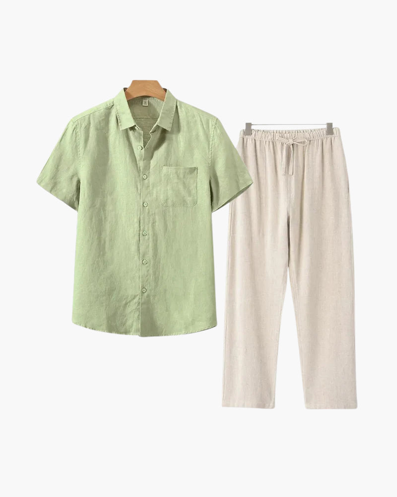 Palermo – Conjunto de Lino Premium (2 piezas, Manga Corta)