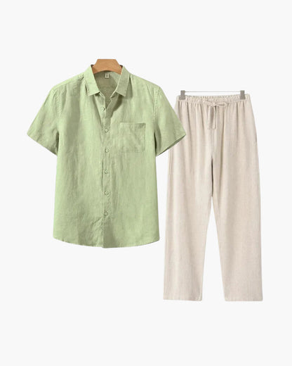 Palermo – Conjunto de Lino Premium (2 piezas, Manga Corta)