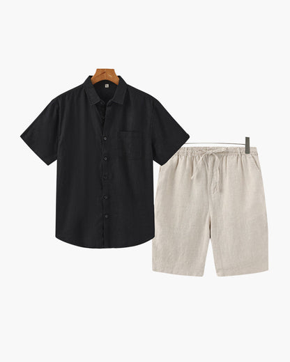 Riviera II – Conjunto de Lino Premium (Camisa y Bermudas)