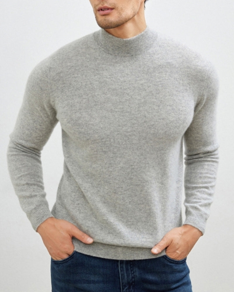 Gstaad – Jersey de Cuello Vuelto Premium (Mezcla de Cachemira)