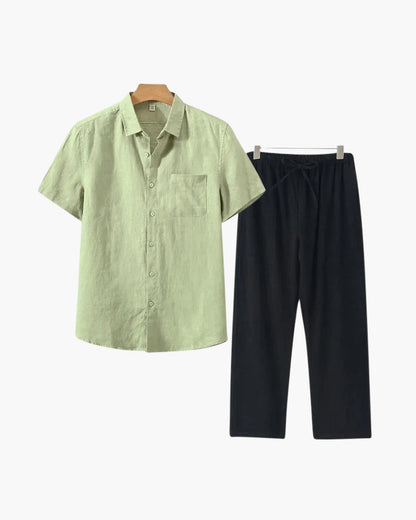 Palermo – Conjunto de Lino Premium (2 piezas, Manga Corta)
