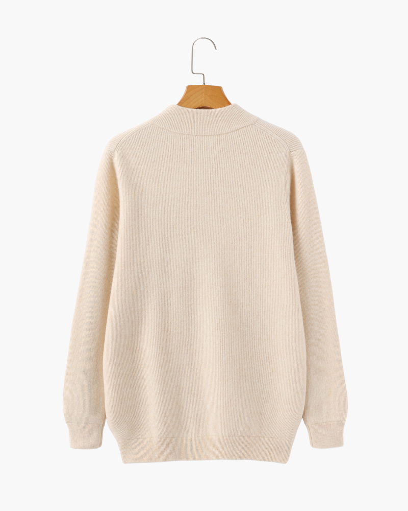 Sylt – Chaqueta de Punto 100% Cachemira (Con Cremallera)