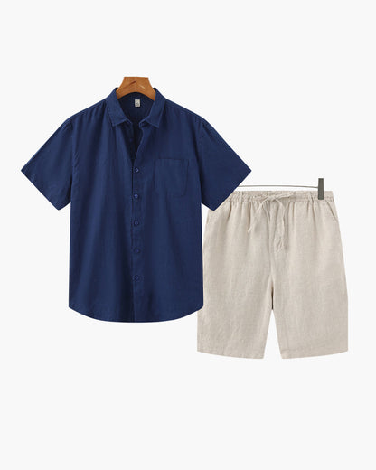 Riviera II – Conjunto de Lino Premium (Camisa y Bermudas)