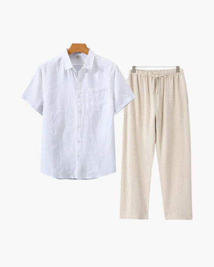 Palermo – Conjunto de Lino Premium (2 piezas, Manga Corta)