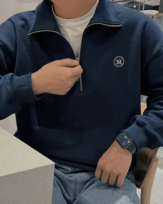 Cannes – Sudadera Premium 100% Algodón Orgánico (Media Cremallera)