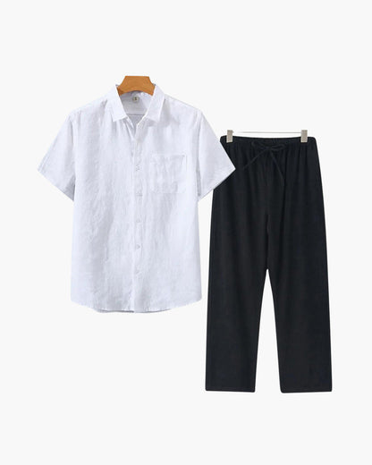 Palermo – Conjunto de Lino Premium (2 piezas, Manga Corta)
