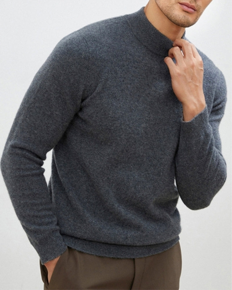 Gstaad – Jersey de Cuello Vuelto Premium (Mezcla de Cachemira)