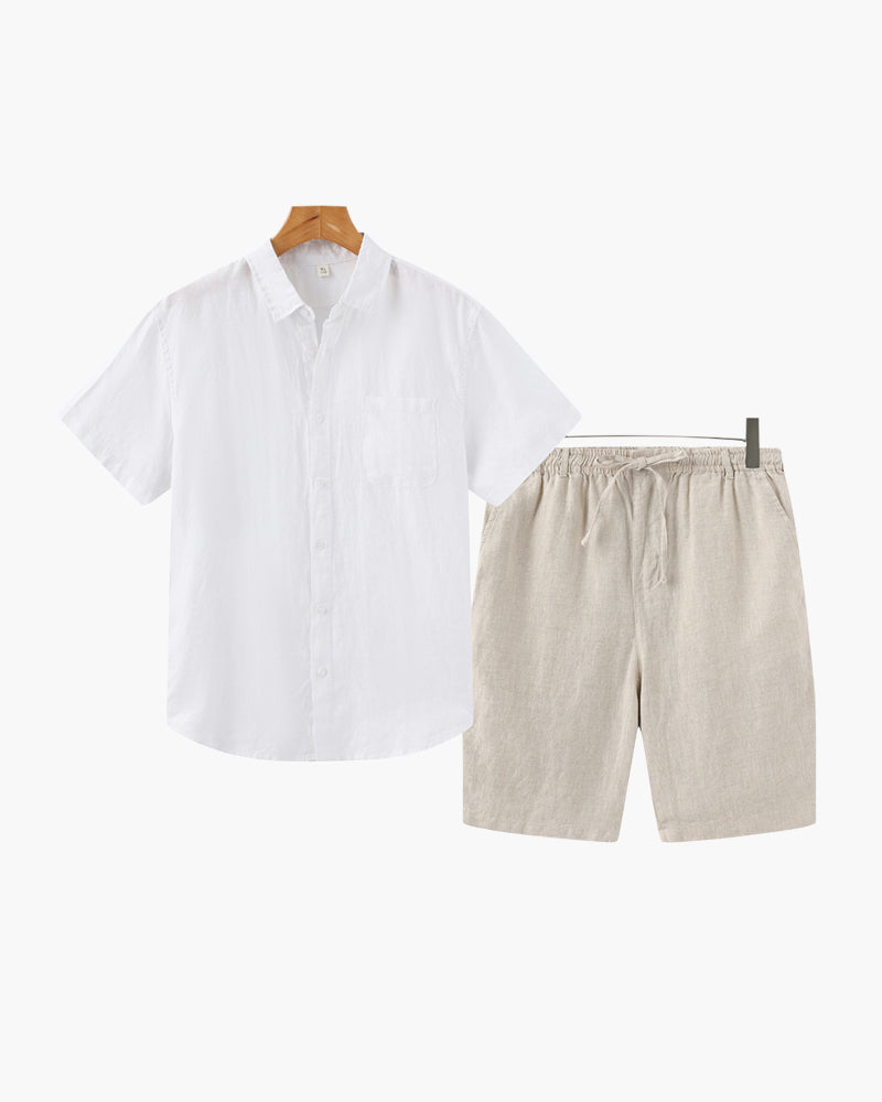 Riviera II – Conjunto de Lino Premium (Camisa y Bermudas)
