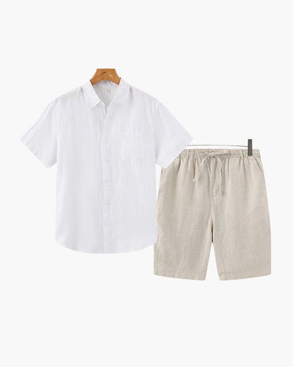 Riviera II – Conjunto de Lino Premium (Camisa y Bermudas)
