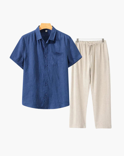 Palermo – Conjunto de Lino Premium (2 piezas, Manga Corta)
