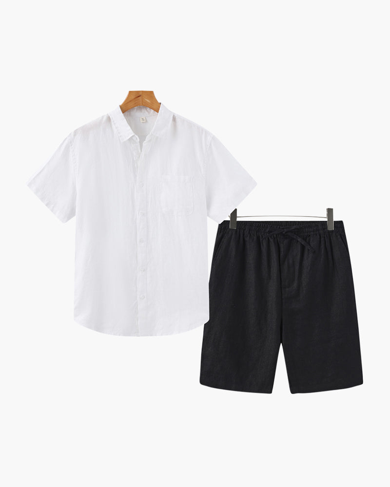 Riviera II – Conjunto de Lino Premium (Camisa y Bermudas)
