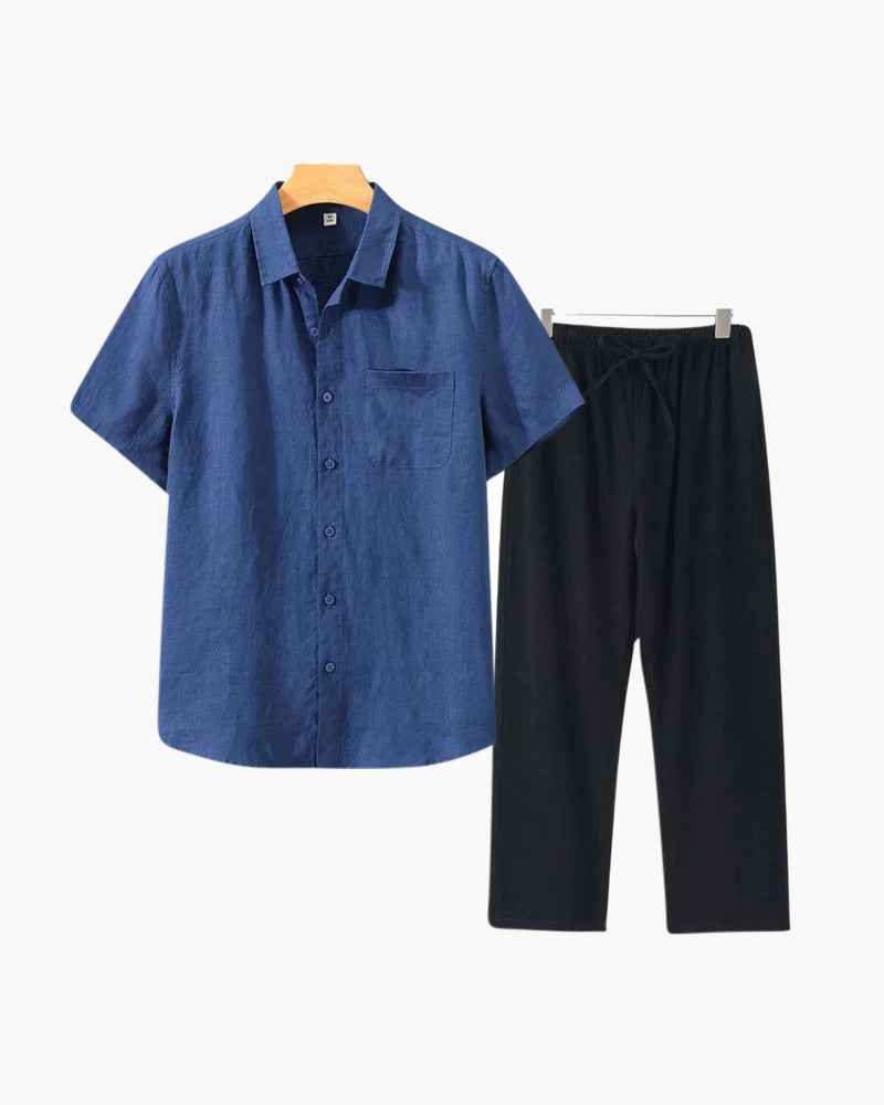 Palermo – Conjunto de Lino Premium (2 piezas, Manga Corta)