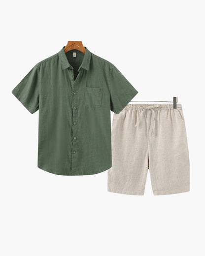 Riviera II – Conjunto de Lino Premium (Camisa y Bermudas)