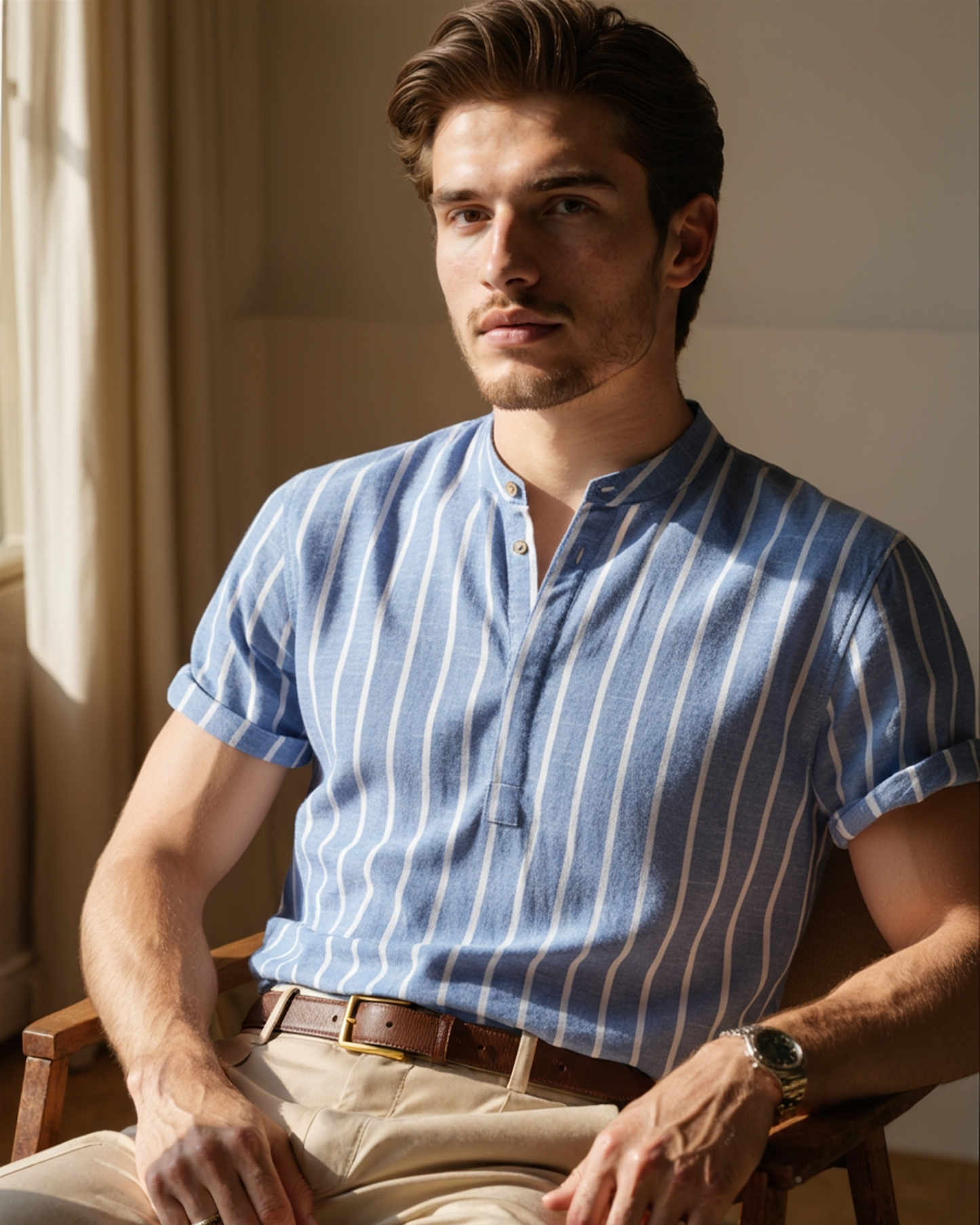 Bari – Camisa Sailor (Algodón Orgánico Premium)
