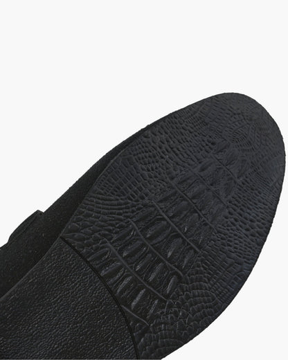 Firenze – Mocasín Premium con Hebilla Dorada (Ante)