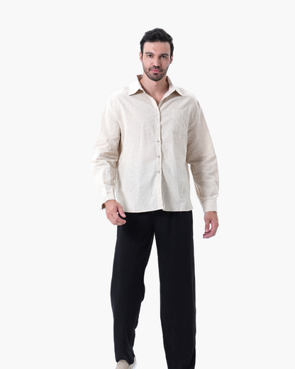 St. Tropez – Conjunto de Lino Premium (2 piezas, Manga Larga)