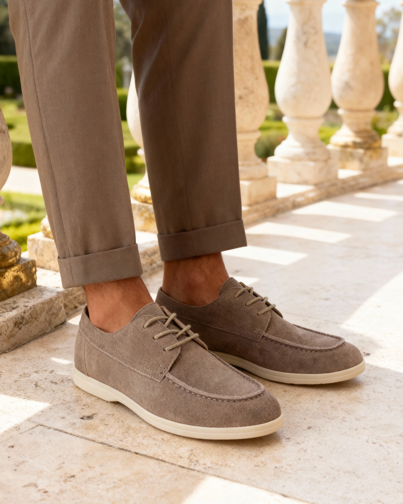 Verona – Zapato Ligero de Cordones (Efecto Ante)