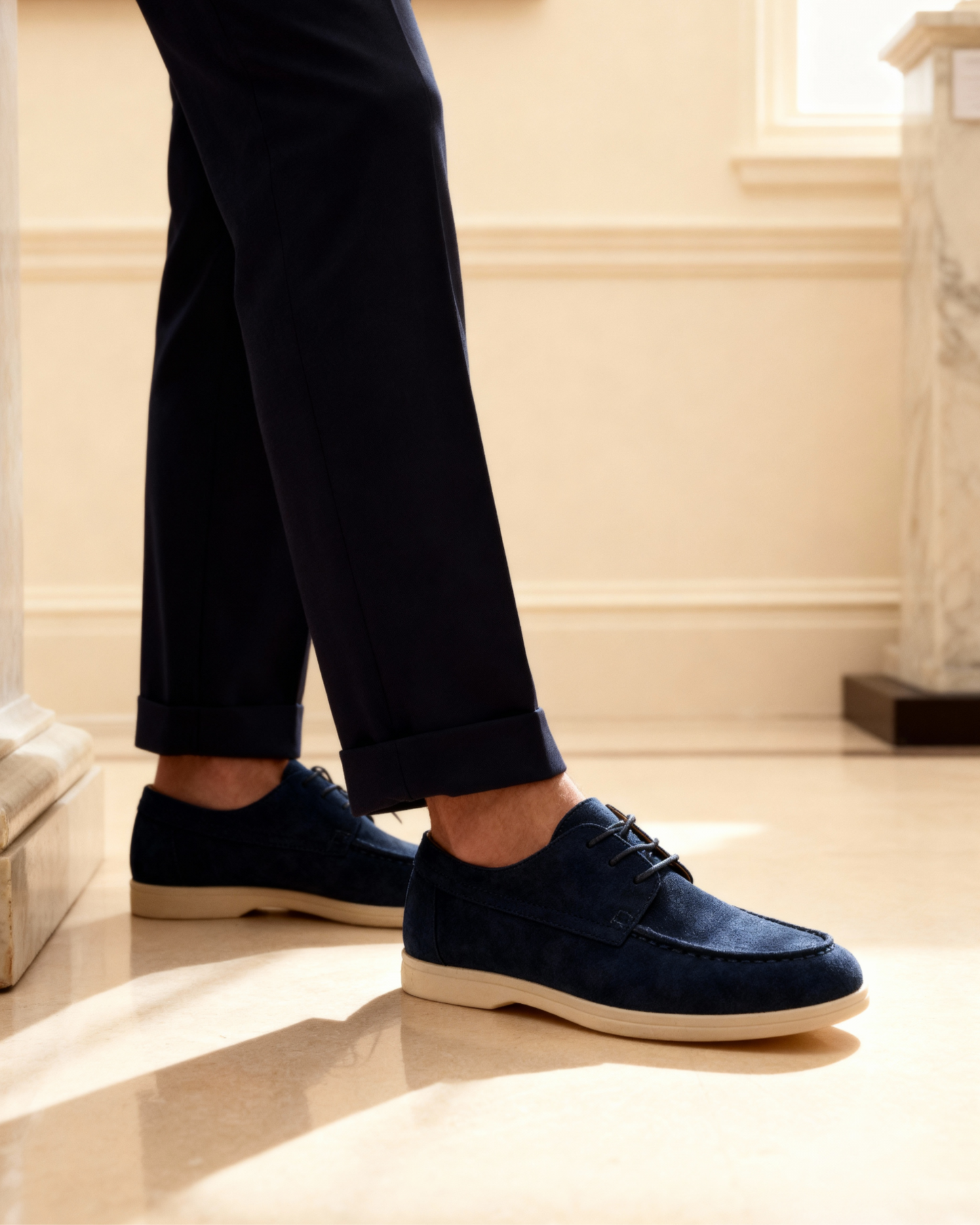 Verona – Zapato Ligero de Cordones (Efecto Ante)