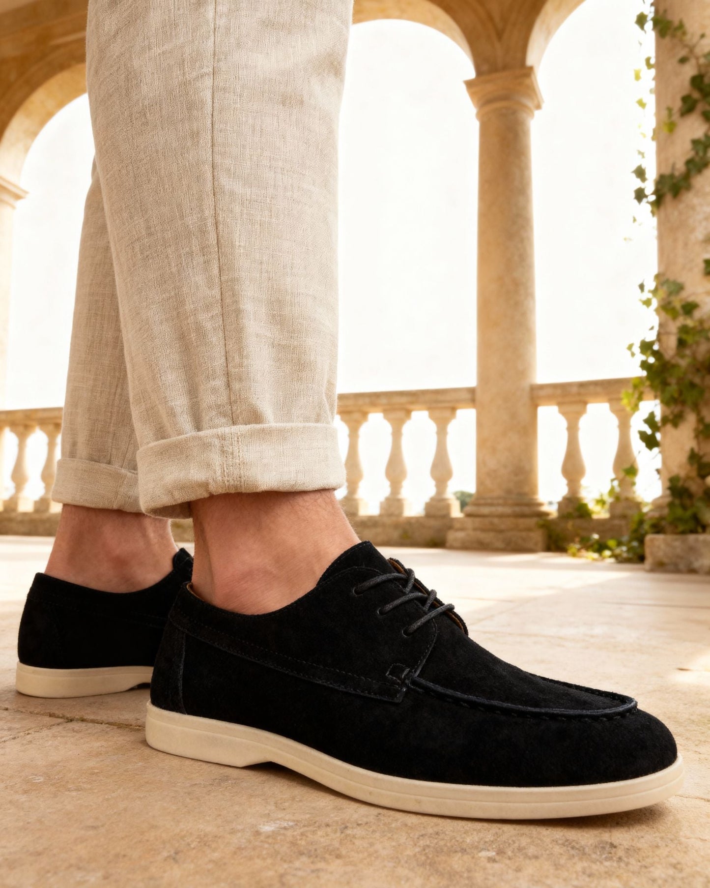 Verona – Zapato Ligero de Cordones (Efecto Ante)