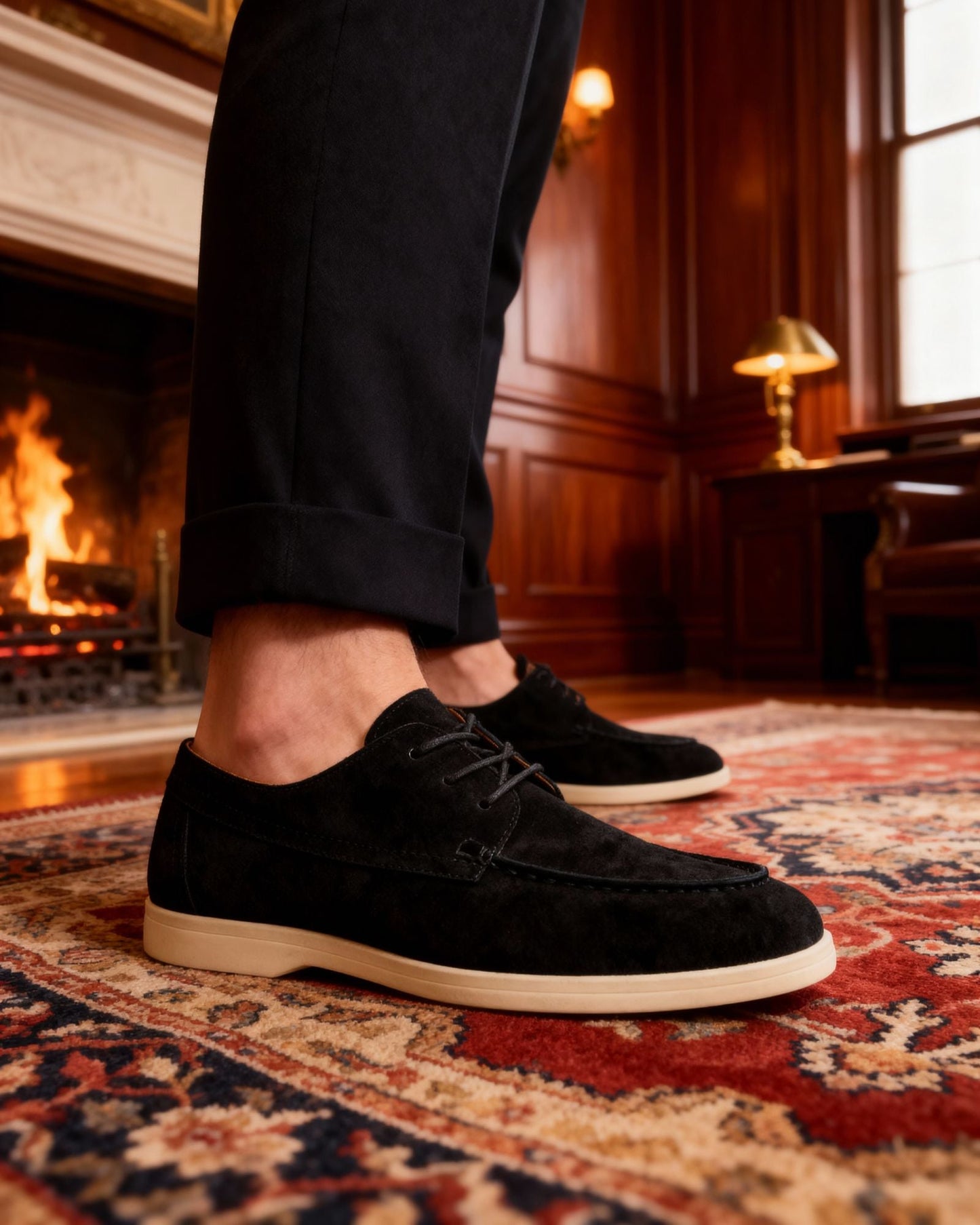Verona – Zapato Ligero de Cordones (Efecto Ante)
