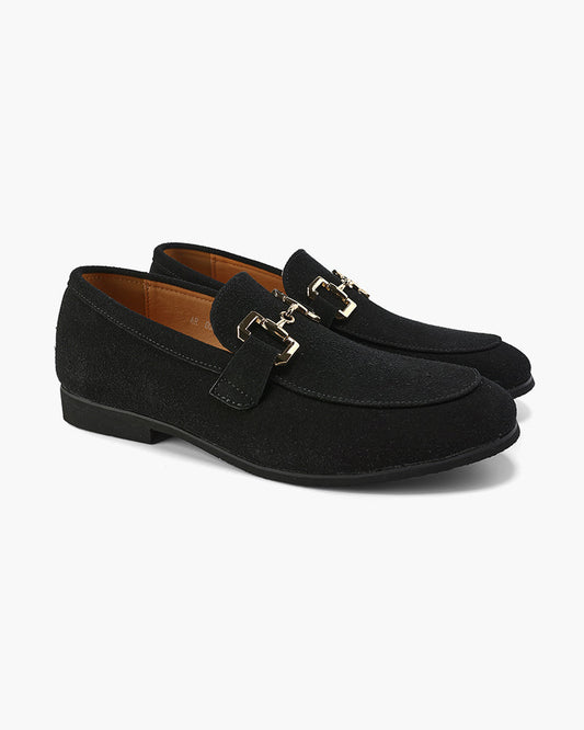 Firenze – Mocasín Premium con Hebilla Dorada (Ante)