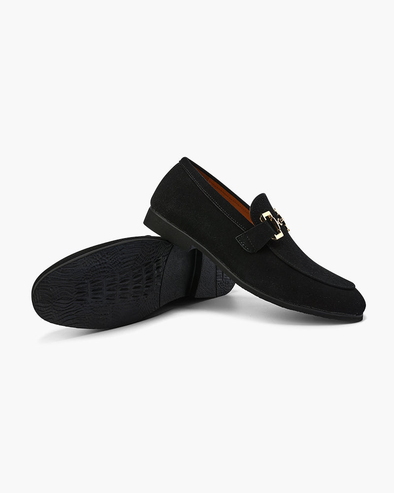 Firenze – Mocasín Premium con Hebilla Dorada (Ante)