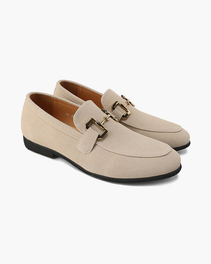 Firenze – Mocasín Premium con Hebilla Dorada (Ante)