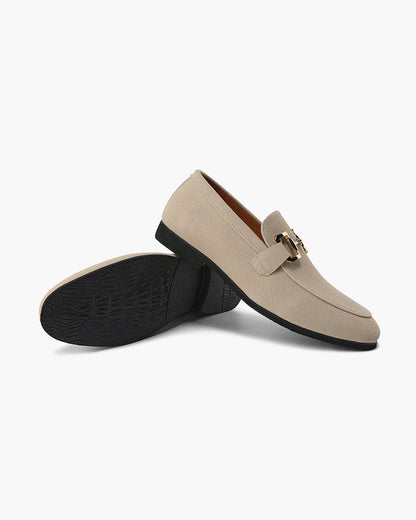 Firenze – Mocasín Premium con Hebilla Dorada (Ante)