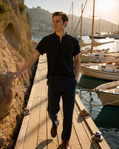 Mandarin – Camisa de Verano Premium (Cuello Mao)