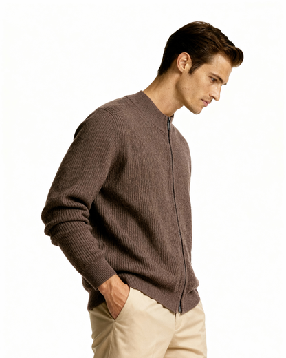 Sylt – Chaqueta de Punto 100% Cachemira (Con Cremallera)