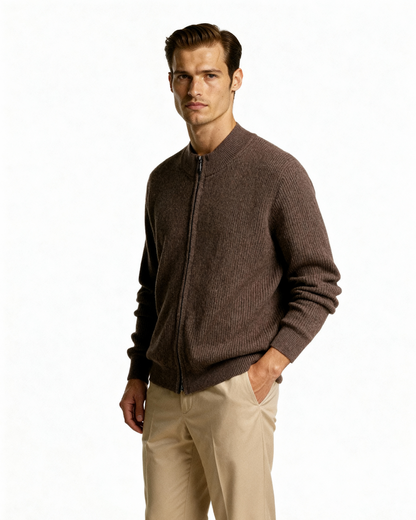 Sylt – Chaqueta de Punto 100% Cachemira (Con Cremallera)